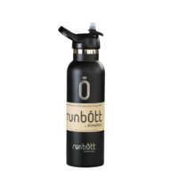 Пляшка для води KINETICO RUNBOTT 600 мл, чорна з ковпачком